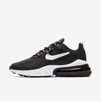 Nike Air Max 270 React - Férfi Utcai Cipő - Fekete/Fekete/Fehér